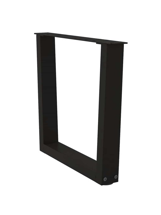 Sohvapöydän jalat v-muotoiset 2 kpl musta 50x(42-43,3) cm teräs