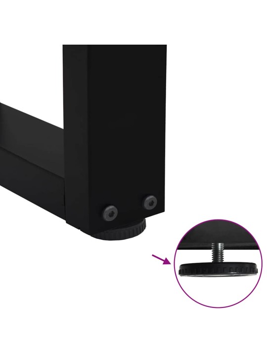 Sohvapöydän jalat v-muotoiset 2 kpl musta 50x(42-43,3) cm teräs