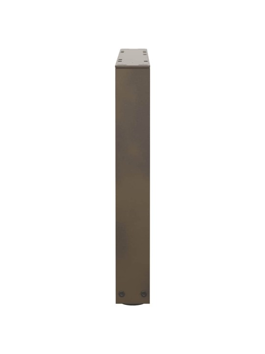 Sohvapöydän jalat v-muotoiset 2 kpl luonnonvärinen teräs 50x(42-43,3) cm teräs