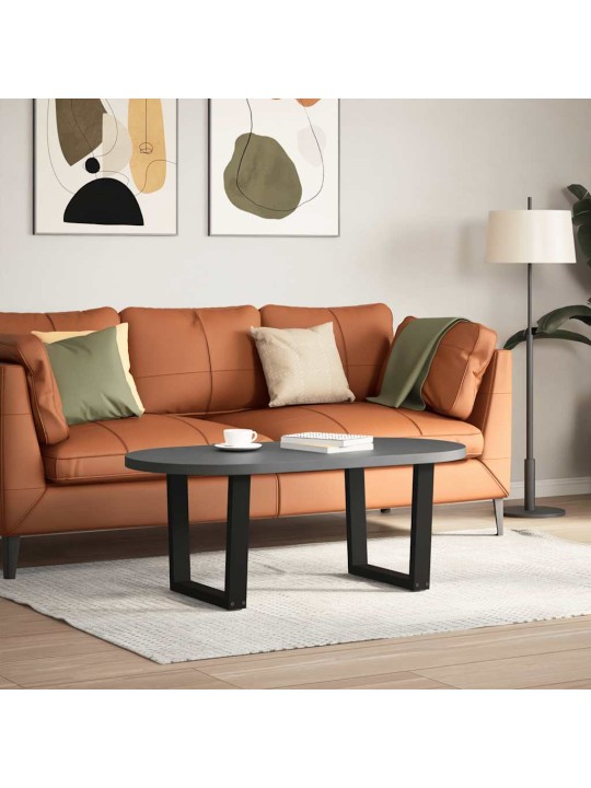 Sohvapöydän jalat v-muotoiset 2 kpl musta 60x(42-43,3) cm teräs