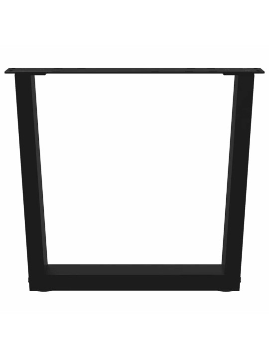 Sohvapöydän jalat v-muotoiset 2 kpl musta 60x(42-43,3) cm teräs