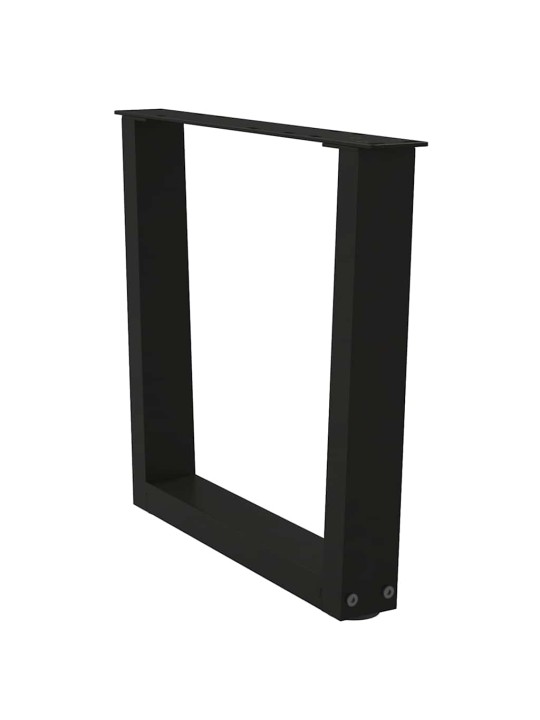Sohvapöydän jalat v-muotoiset 2 kpl musta 60x(42-43,3) cm teräs