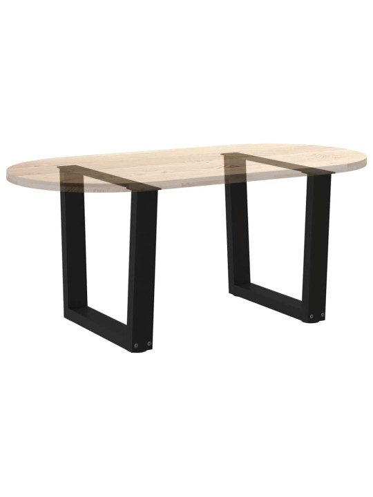 Sohvapöydän jalat v-muotoiset 2 kpl musta 60x(42-43,3) cm teräs