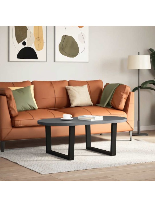 Sohvapöydän jalat v-muotoiset 2 kpl musta 70x(42-43,3) cm teräs