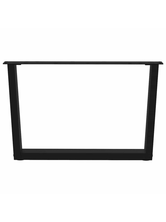 Sohvapöydän jalat v-muotoiset 2 kpl musta 70x(42-43,3) cm teräs