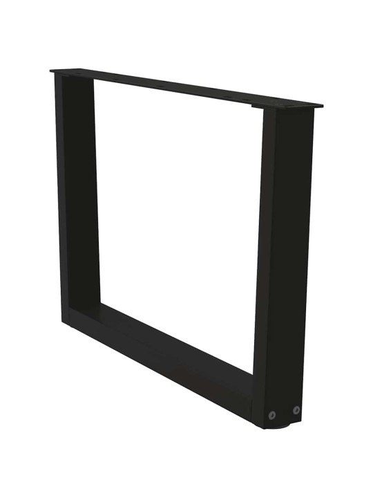 Sohvapöydän jalat v-muotoiset 2 kpl musta 70x(42-43,3) cm teräs
