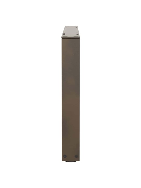 Sohvapöydän jalat v-muotoiset 2 kpl luonnonvärinen teräs 70x(42-43,3) cm teräs