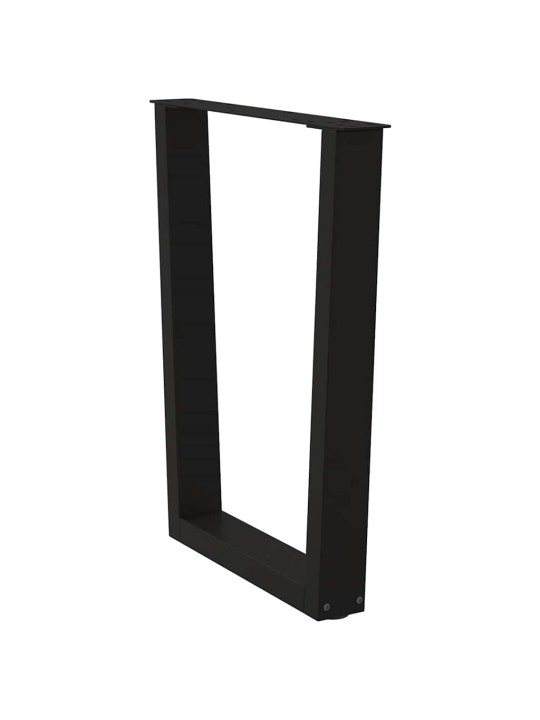 Ruokapöydän jalat v-muotoiset 2 kpl musta 60x(72-73,3) cm teräs