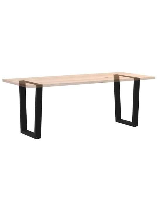Ruokapöydän jalat v-muotoiset 2 kpl musta 60x(72-73,3) cm teräs