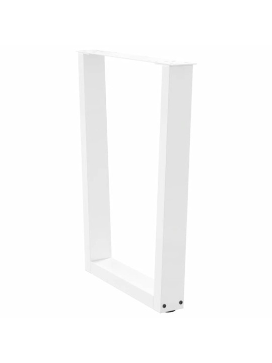 Ruokapöydän jalat v-muotoiset 2 kpl valkoinen 60x(72-73,3) cm teräs