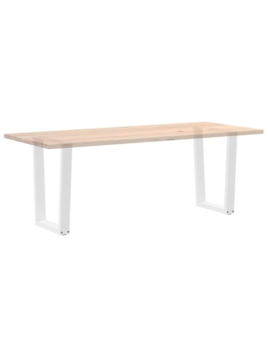 Ruokapöydän jalat v-muotoiset 2 kpl valkoinen 60x(72-73,3) cm teräs