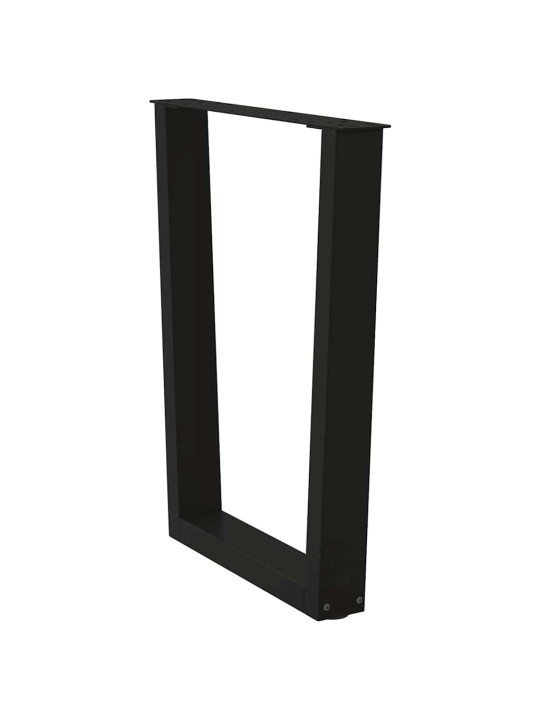 Ruokapöydän jalat v-muotoiset 2 kpl musta 70x(72-73,3) cm teräs