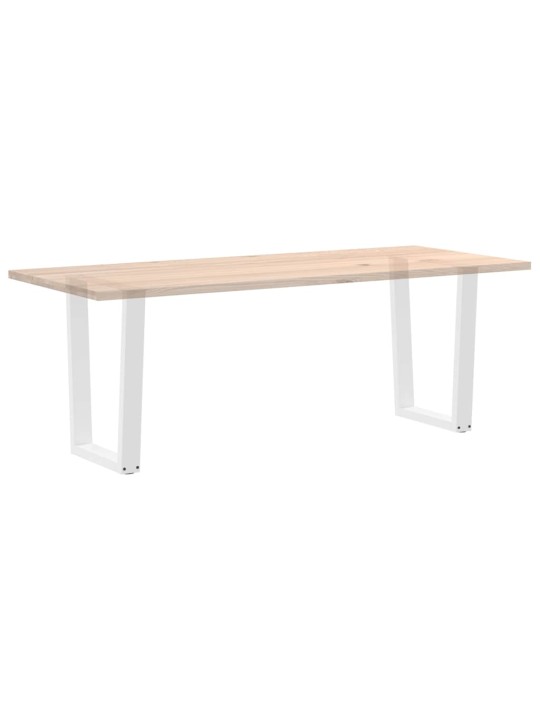 Ruokapöydän jalat v-muotoiset 2 kpl valkoinen 70x(72-73,3) cm teräs