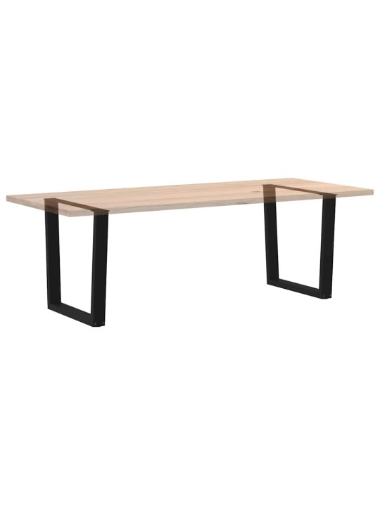 Ruokapöydän jalat v-muotoiset 2 kpl musta 80x(72-73,3) cm teräs