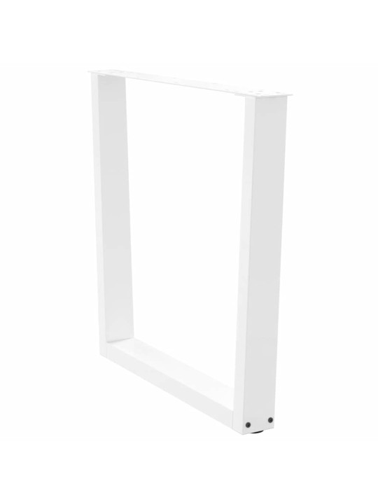 Ruokapöydän jalat v-muotoiset 2 kpl valkoinen 90x(72-73,3) cm teräs