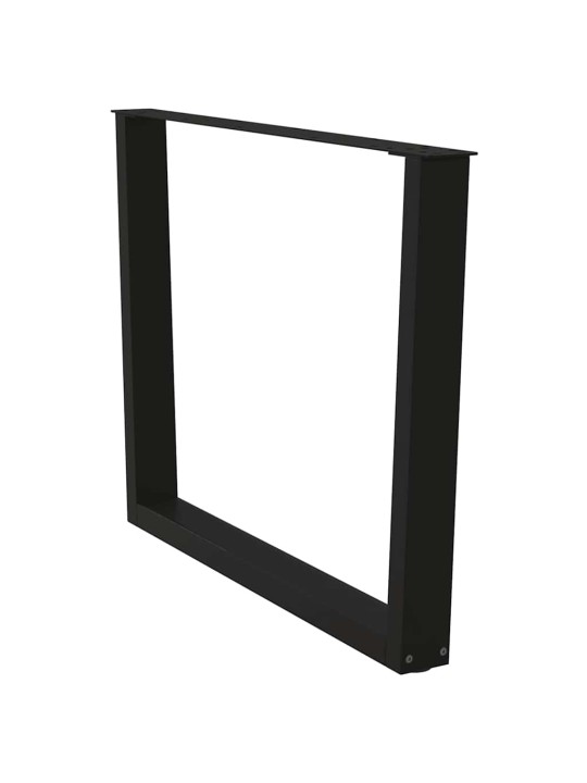 Ruokapöydän jalat v-muotoiset 2 kpl musta 100 x (72-73,3) cm teräs