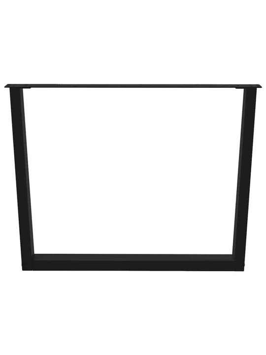 Ruokapöydän jalat v-muotoiset 2 kpl musta 100 x (72-73,3) cm teräs