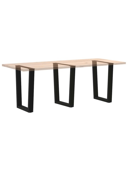 Ruokapöydän jalat v-muotoiset 3 kpl musta 70x(72-73,3) cm teräs