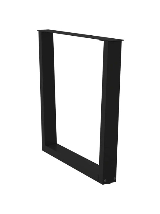 Ruokapöydän jalat v-muotoiset 3 kpl musta 80x(72-73,3) cm teräs
