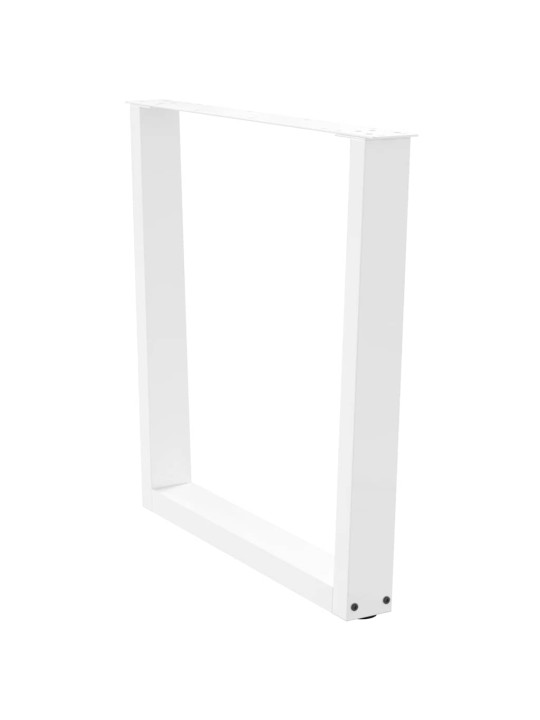 Ruokapöydän jalat v-muotoiset 3 kpl valkoinen 80x(72-73,3) cm teräs