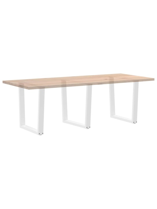Ruokapöydän jalat v-muotoiset 3 kpl valkoinen 80x(72-73,3) cm teräs