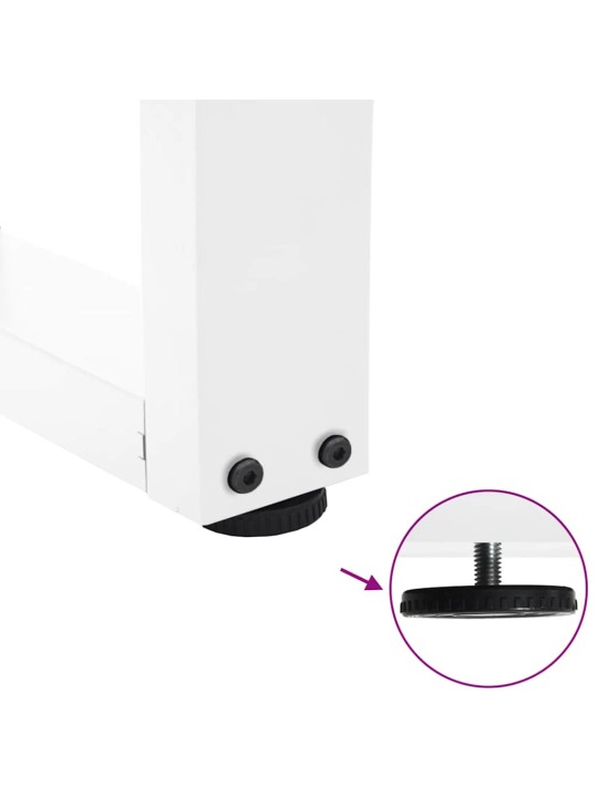 Ruokapöydän jalat v-muotoiset 3 kpl valkoinen 80x(72-73,3) cm teräs