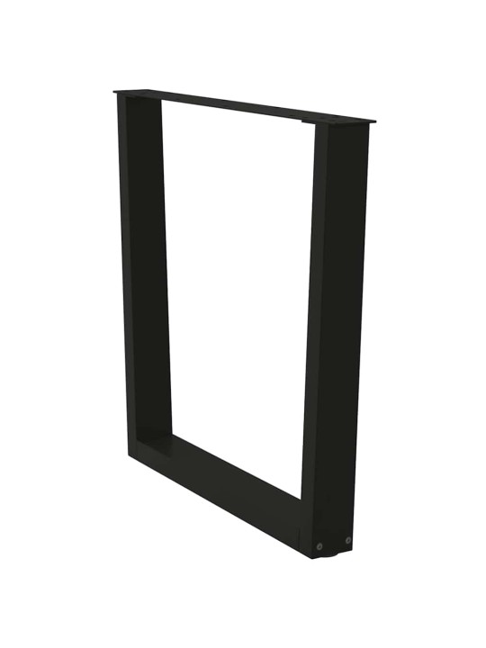 Ruokapöydän jalat v-muotoiset 3 kpl musta 90x(72-73,3) cm teräs