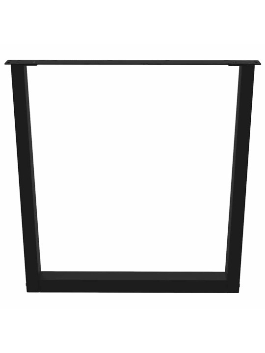 Ruokapöydän jalat v-muotoiset 3 kpl musta 90x(72-73,3) cm teräs