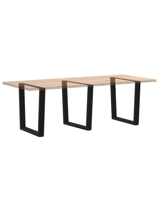 Ruokapöydän jalat v-muotoiset 3 kpl musta 90x(72-73,3) cm teräs