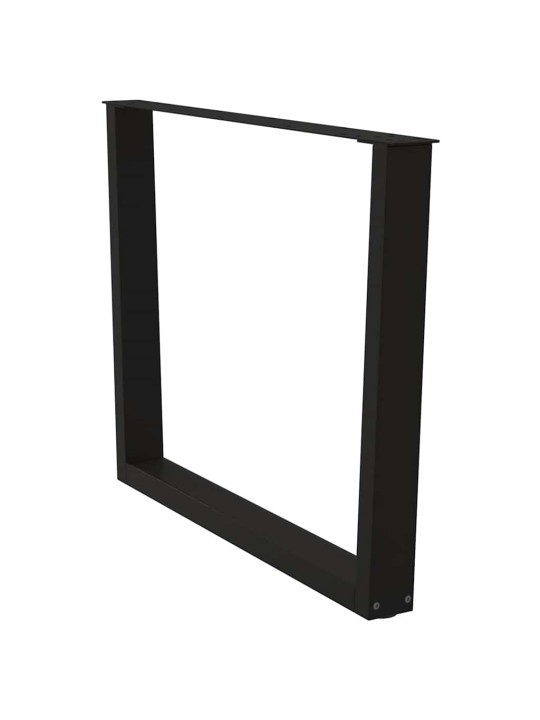 Ruokapöydän jalat v-muotoiset 3 kpl musta 100 x (72-73,3) cm teräs