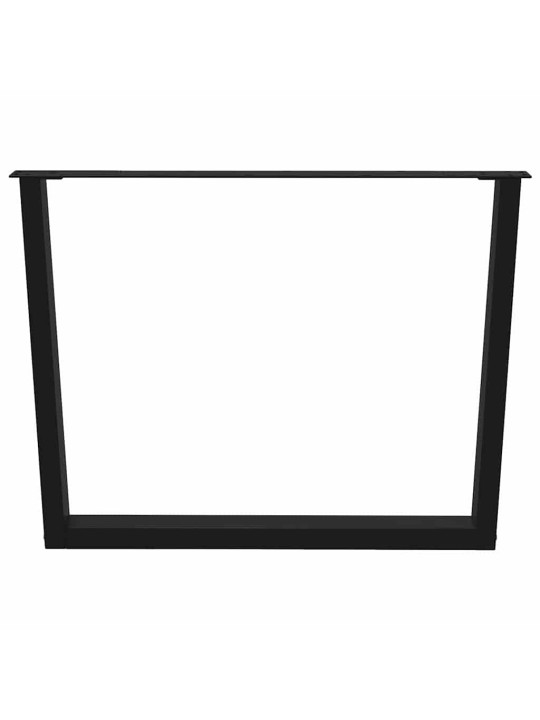 Ruokapöydän jalat v-muotoiset 3 kpl musta 100 x (72-73,3) cm teräs