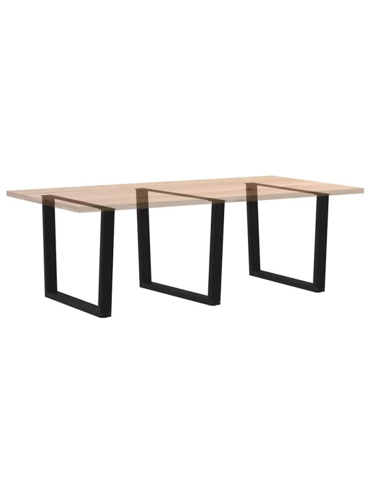 Ruokapöydän jalat v-muotoiset 3 kpl musta 100 x (72-73,3) cm teräs