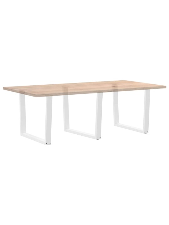 Ruokapöydän jalat v-muotoiset 3 kpl valkoinen 100 x (72-73,3) cm teräs