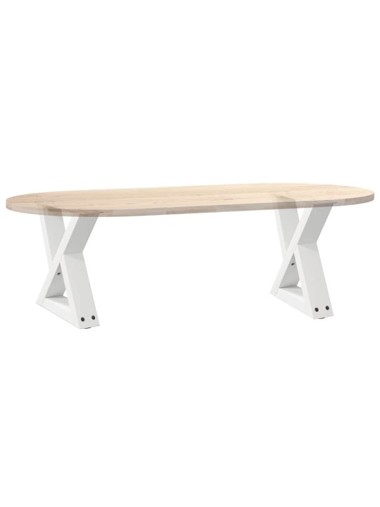 Sohvapöydän jalat 2 kpl valkoinen 30x(30-31,3) cm teräs