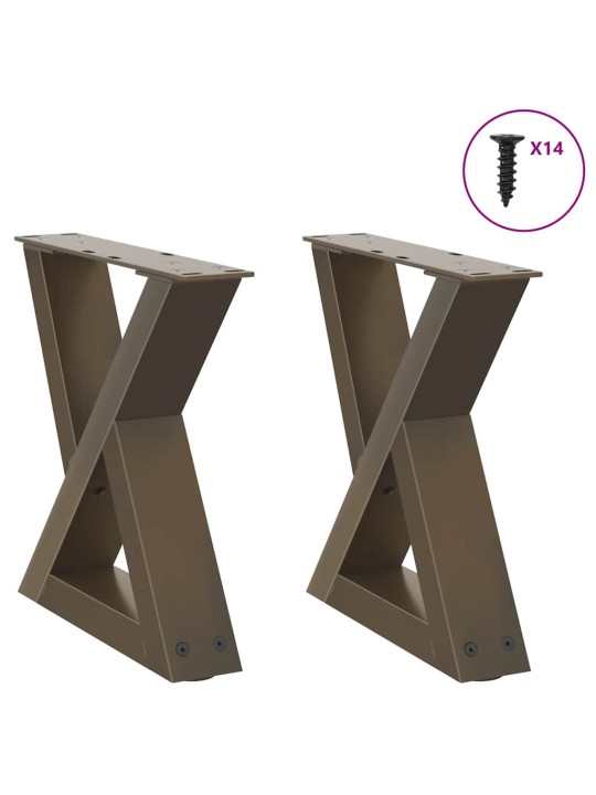 Sohvapöydän jalat 2 kpl luonnonvärinen teräs 30x(30-31,3) cm teräs