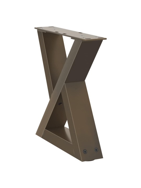 Sohvapöydän jalat 2 kpl luonnonvärinen teräs 30x(30-31,3) cm teräs