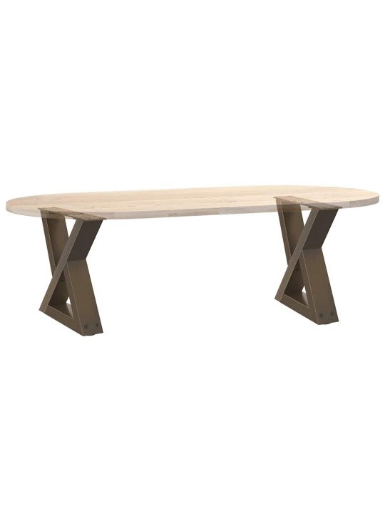 Sohvapöydän jalat 2 kpl luonnonvärinen teräs 30x(30-31,3) cm teräs