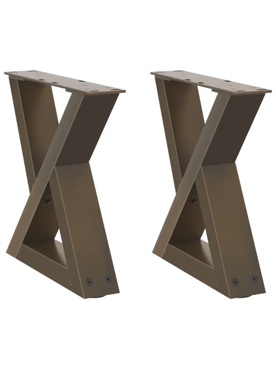 Sohvapöydän jalat 2 kpl luonnonvärinen teräs 40x(30-31,3) cm teräs