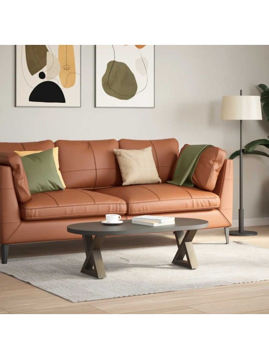 Sohvapöydän jalat 2 kpl luonnonvärinen teräs 40x(30-31,3) cm teräs