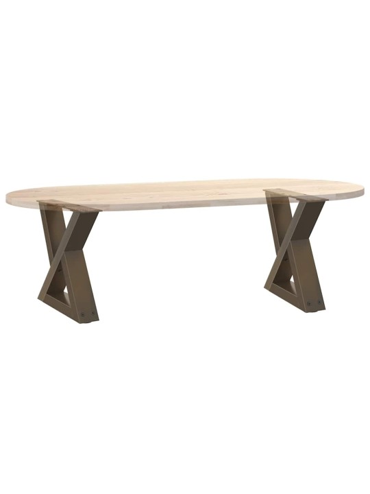 Sohvapöydän jalat 2 kpl luonnonvärinen teräs 40x(30-31,3) cm teräs