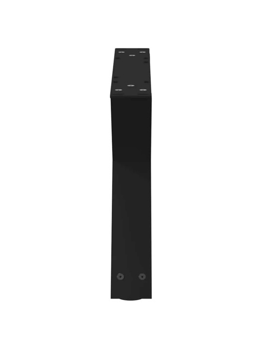 Sohvapöydän jalat 2 kpl musta 50x(30-31,3) cm teräs