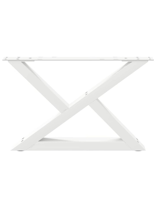 Sohvapöydän jalat 2 kpl valkoinen 50x(30-31,3) cm teräs