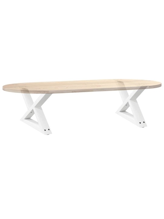Sohvapöydän jalat 2 kpl valkoinen 50x(30-31,3) cm teräs