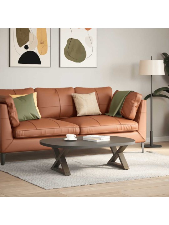 Sohvapöydän jalat 2 kpl luonnonvärinen teräs 50x(30-31,3) cm teräs