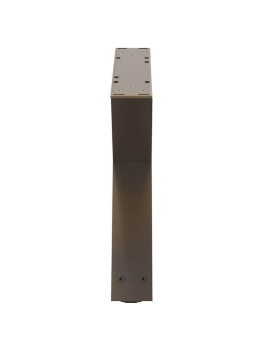 Sohvapöydän jalat 2 kpl luonnonvärinen teräs 50x(30-31,3) cm teräs