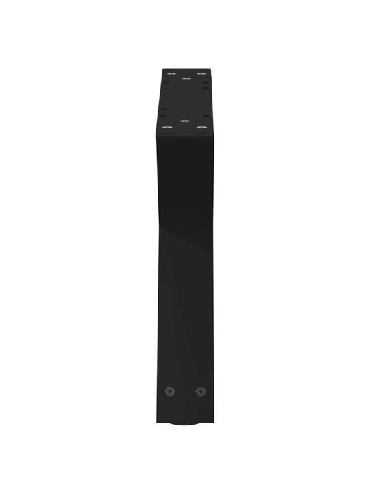 Sohvapöydän jalat 2 kpl musta 60x(30-31,3) cm teräs