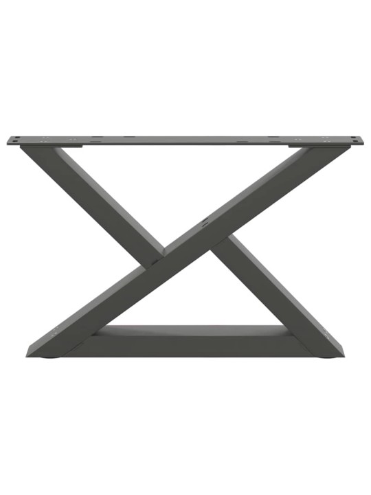 Sohvapöydän jalat 2 kpl antrasiitti 60x(30-31,3) cm teräs