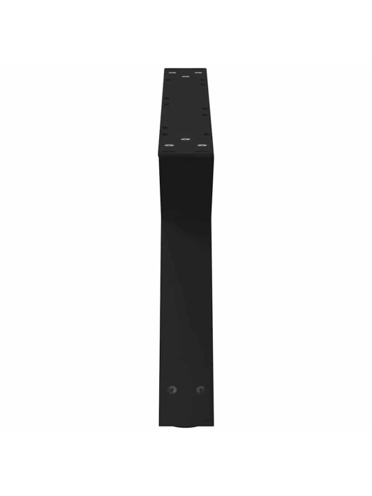 Sohvapöydän jalat 2 kpl musta 70x(30-31,3) cm teräs