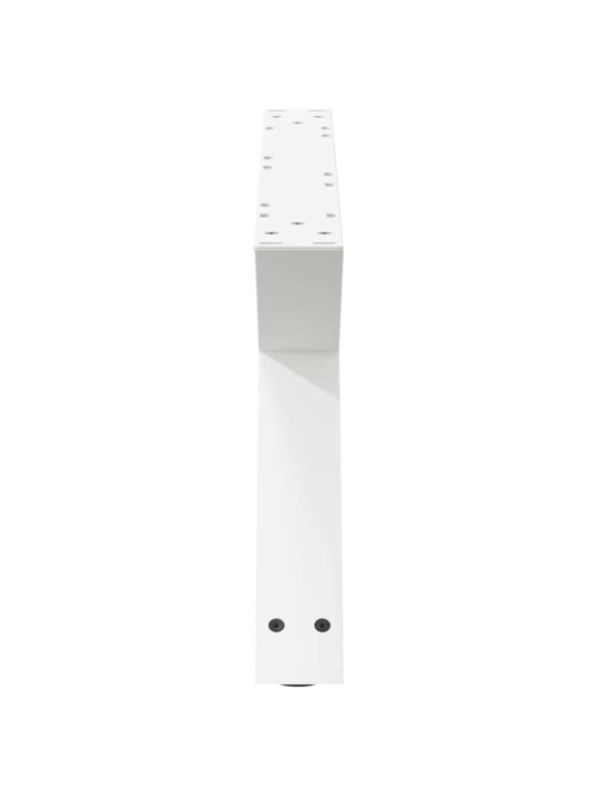 Sohvapöydän jalat 2 kpl valkoinen 70x(30-31,3) cm teräs