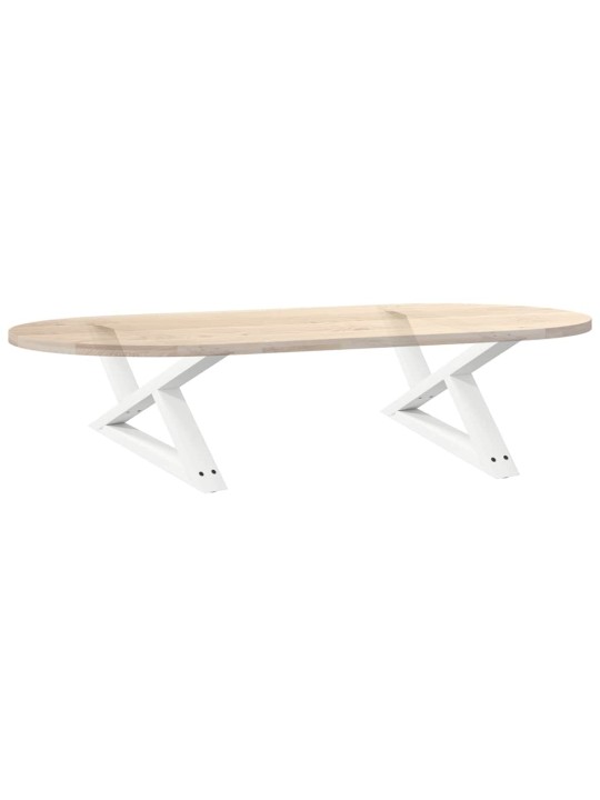 Sohvapöydän jalat 2 kpl valkoinen 70x(30-31,3) cm teräs